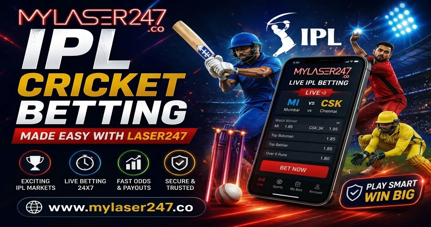 MyLaser247 IPL 2026 betting guide – match winner odds, session markets and exchange betting with Laser247 ID